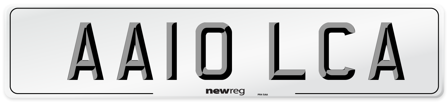 AA10 LCA Number Plate from New Reg
